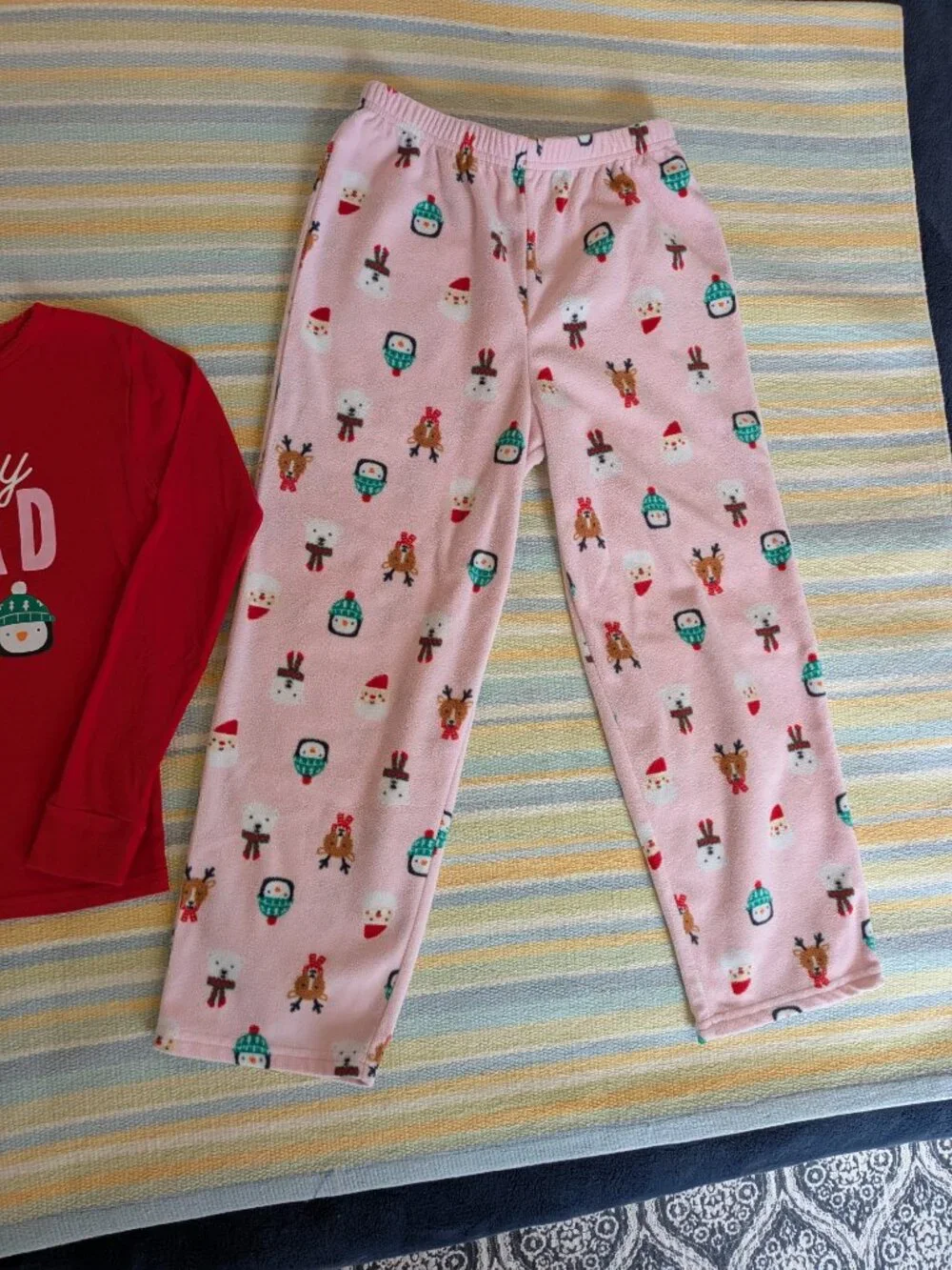 ⭐ Girl's Carter's Holiday Squad Fleece Christmas Pajamas PJs Size 7